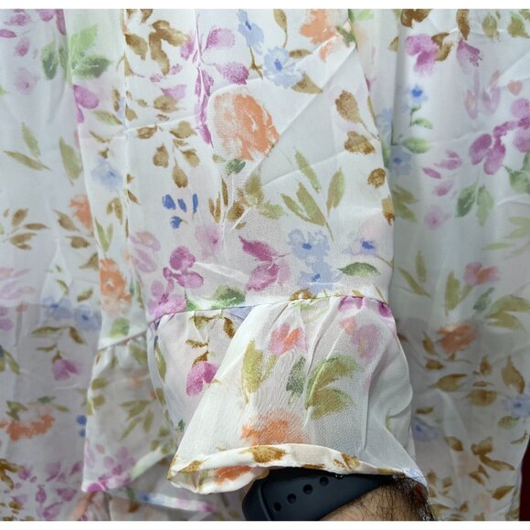 Rue 21 - Women's Summer Sleeveless High Low Hem Ruffle Floral Dress - White - XS - Picture 10 of 16